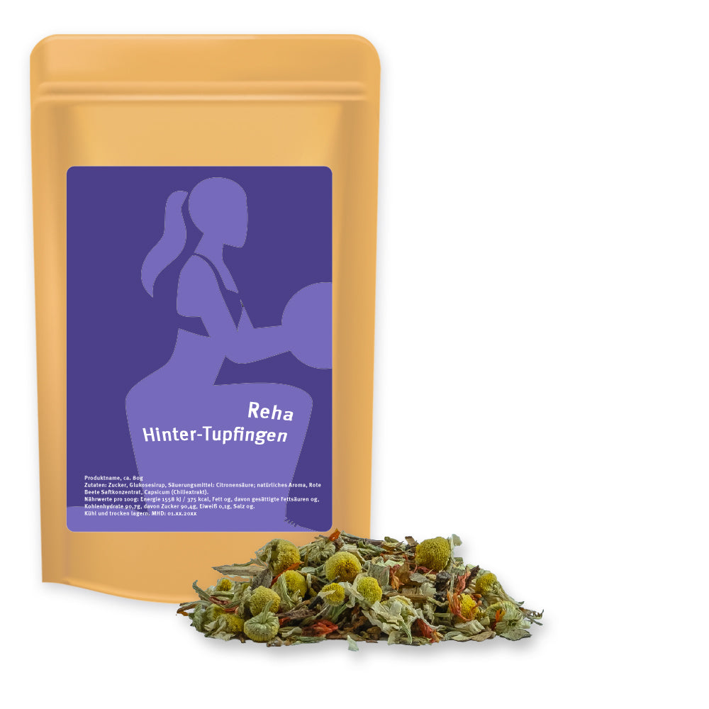 Bio Tee und Kaffee im Standbeutel Midi aus Kraftpapier – Bio Rotbuschtee Entspannungszeit, ca. 40 g