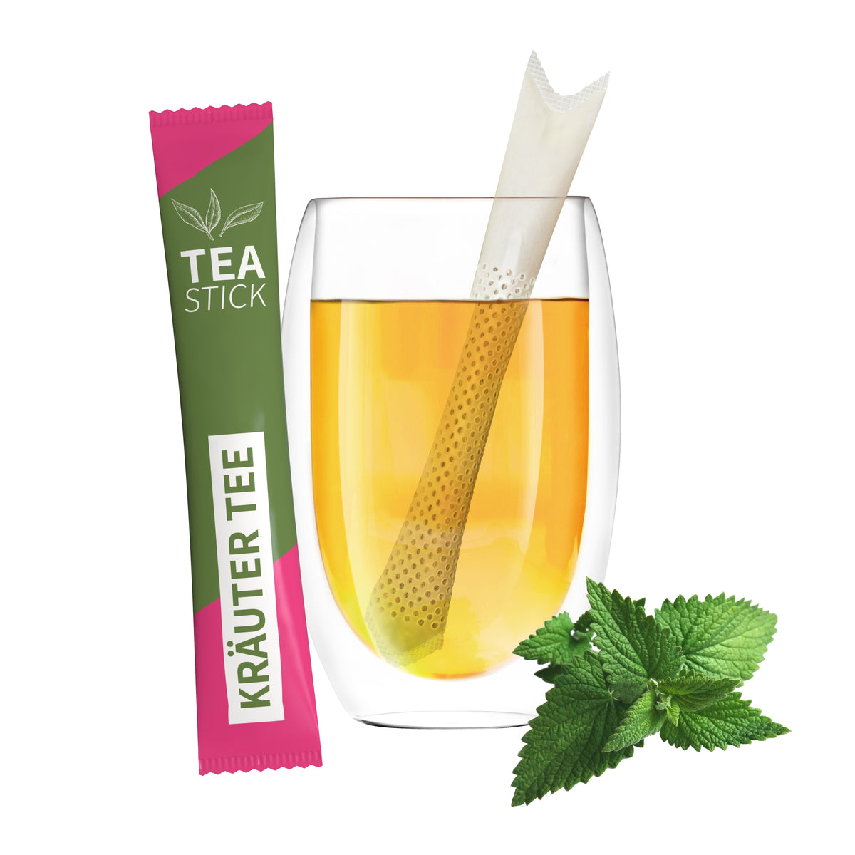 Bio Teestick in 10 Sorten mit bedruckter Aromaverpackung