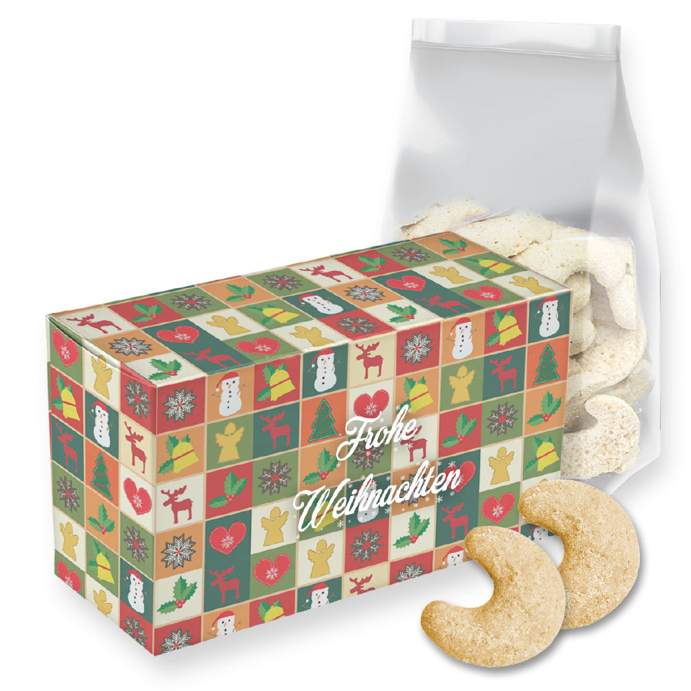 Bio Weihnachtsgebäck in der Faltschachtel – Bio Vanillekipferl, ca. 130 g