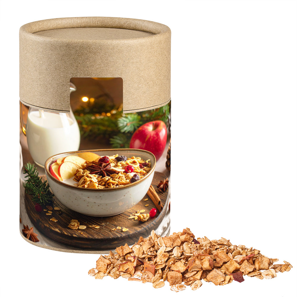 Bio Weihnachtsmüsli in der Kraftpapierdose