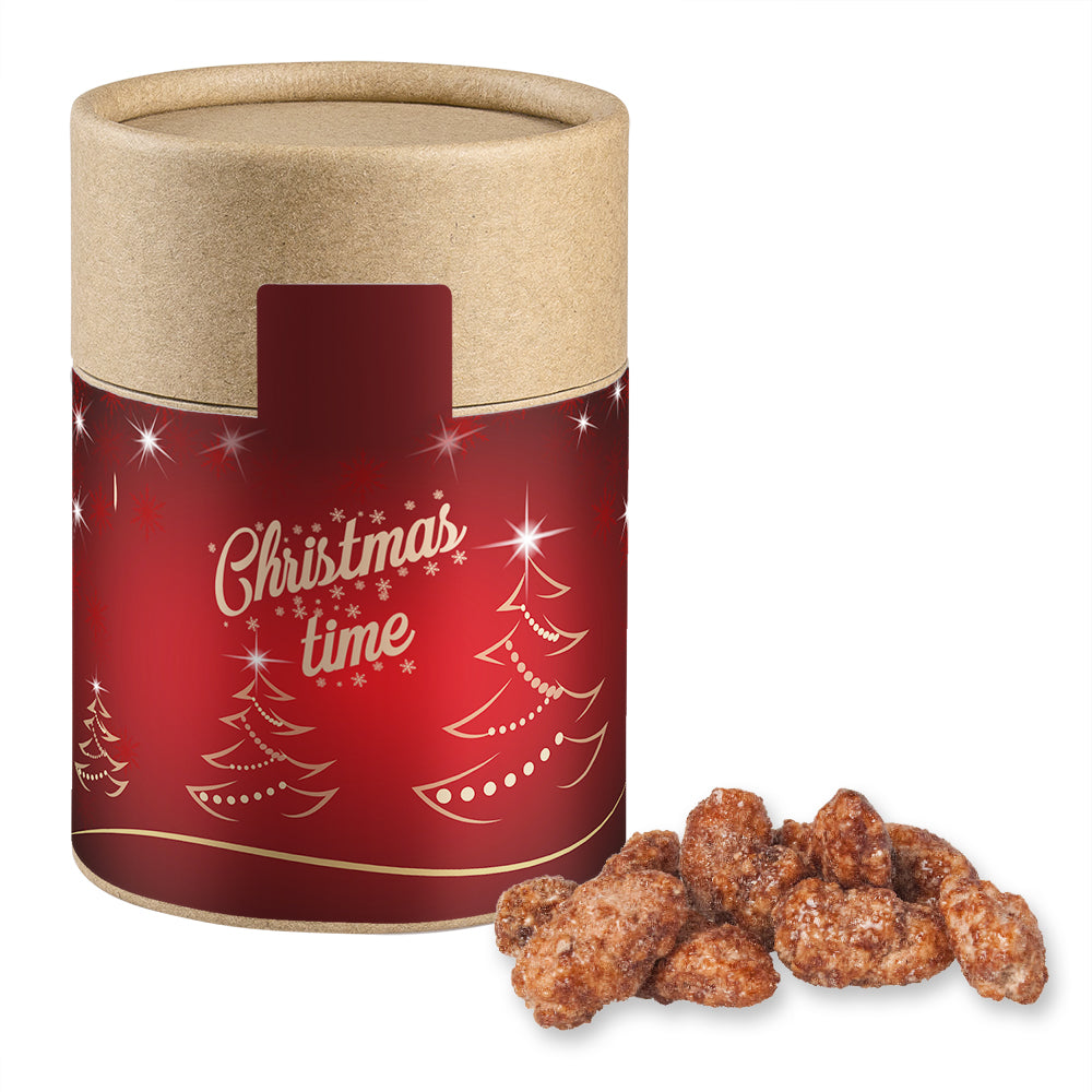 Bio Weihnachtsmüsli in der Kraftpapierdose – Bio Feuergebrannte Mandeln, ca. 80 g