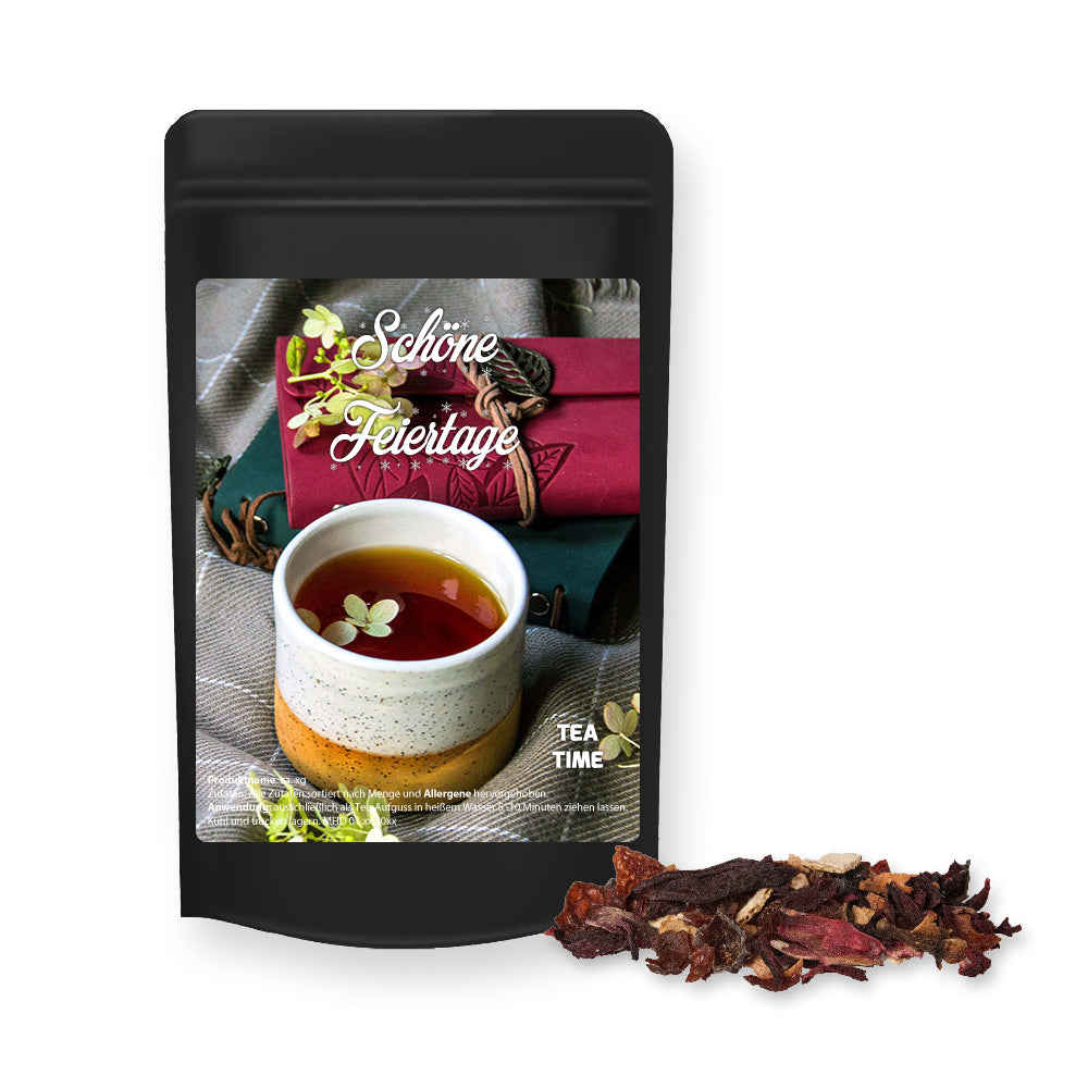 Bio Weihnachtstee im schwarzen Standbeutel Mini – Bio Weihnachts Früchtetee, ca. 20 g