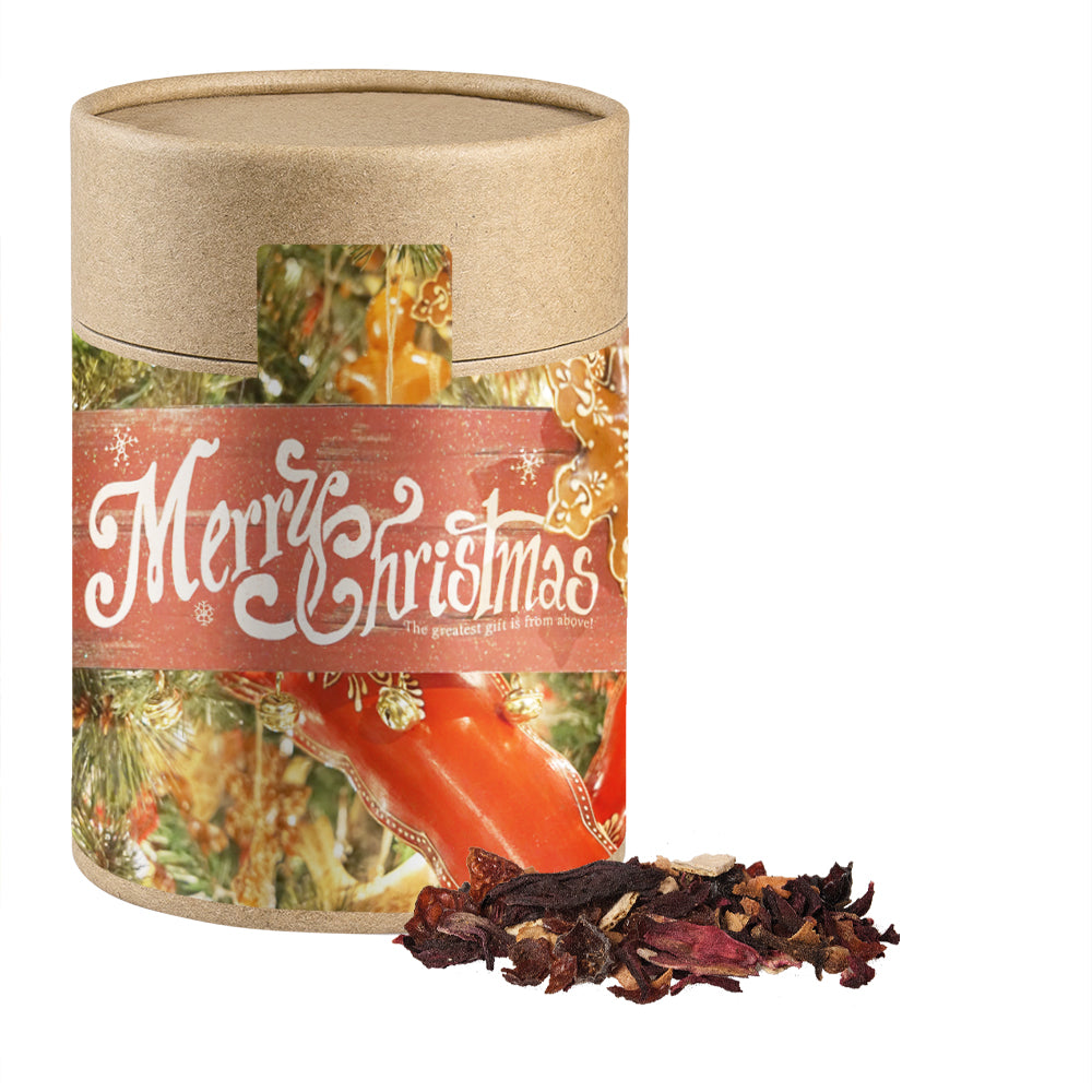 Bio Weihnachtstee in der großen Kraftpapierdose