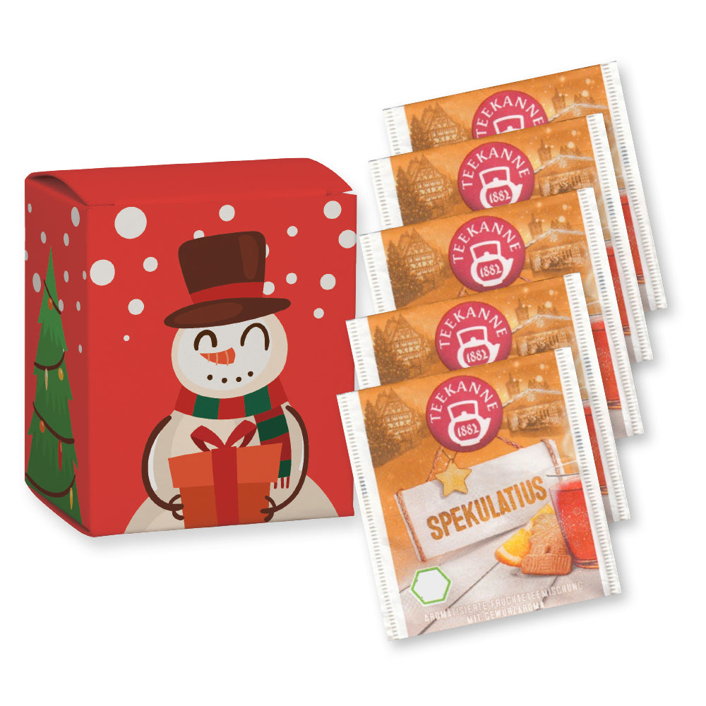 Bio Weihnachtstee Sortiment in der Faltschachtel – Bio Beuteltee Spekulatius, 5 Stück, 11,3 g