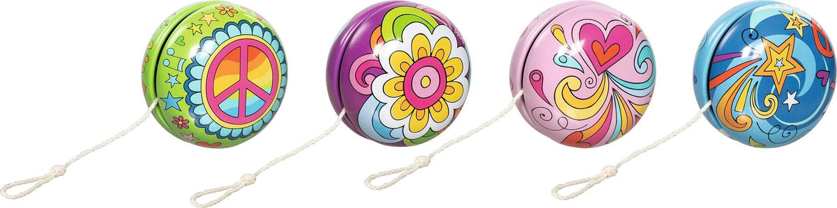 Blechjojo mit Blumen, Herz und Stern von goki – Ansicht