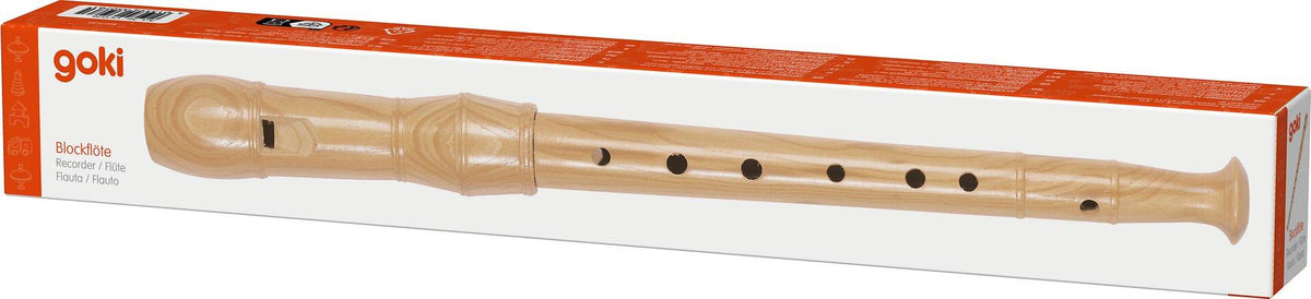 Blockflöte aus Holz mit Wischer 32 cm von goki – Weitere Ansicht