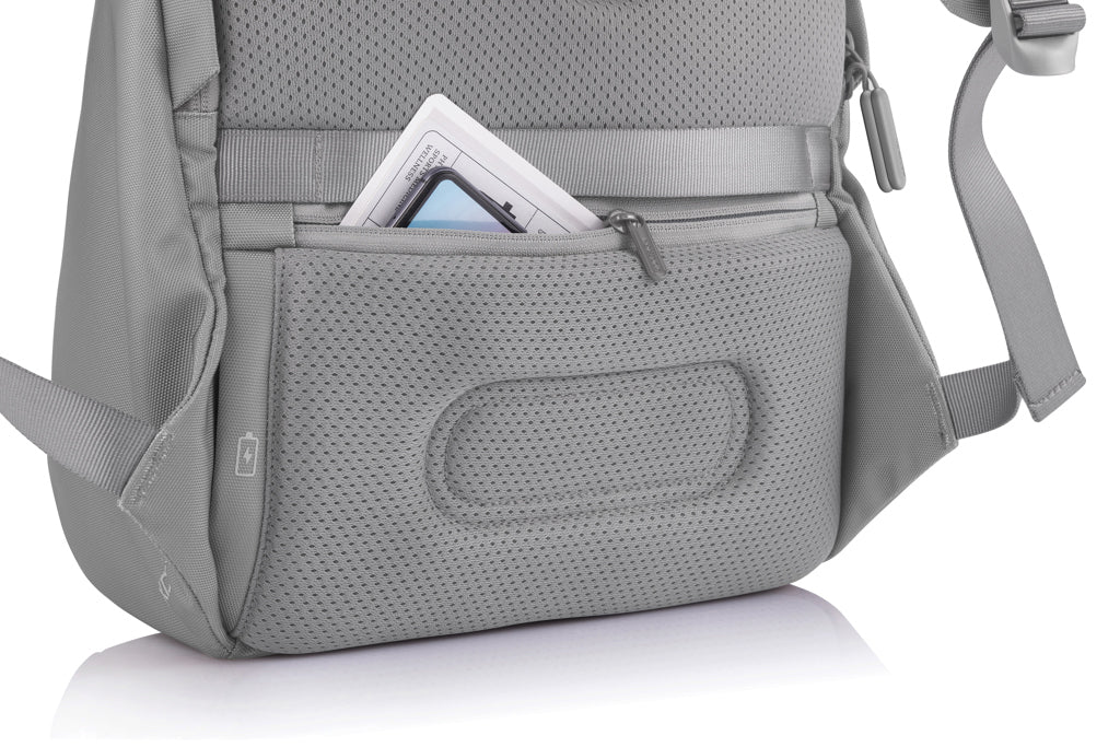 Bobby Soft, Anti-Diebstahl-Rucksack – grau