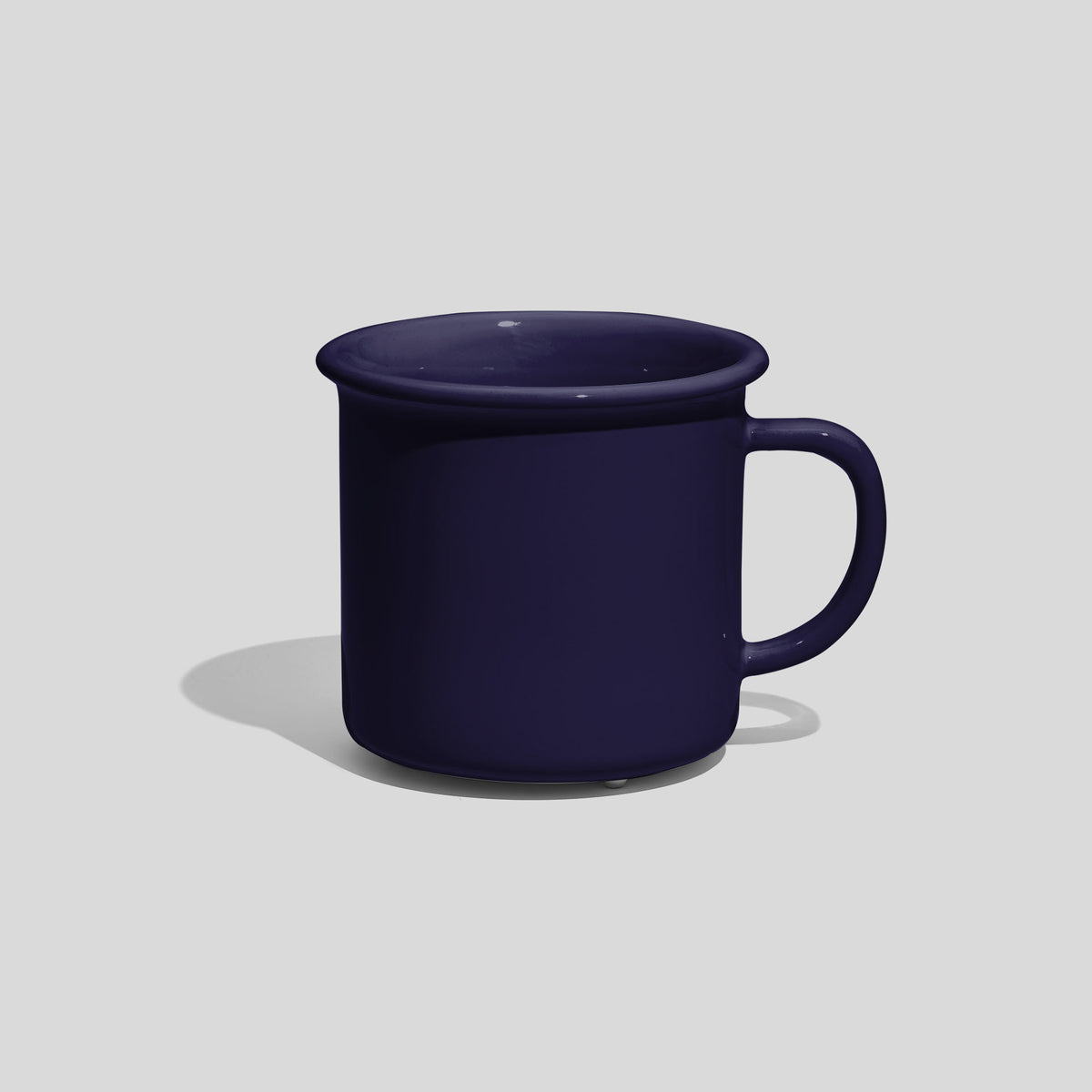 Breite Keramiktasse 320 ml mit Wulstrand – Nachtblau