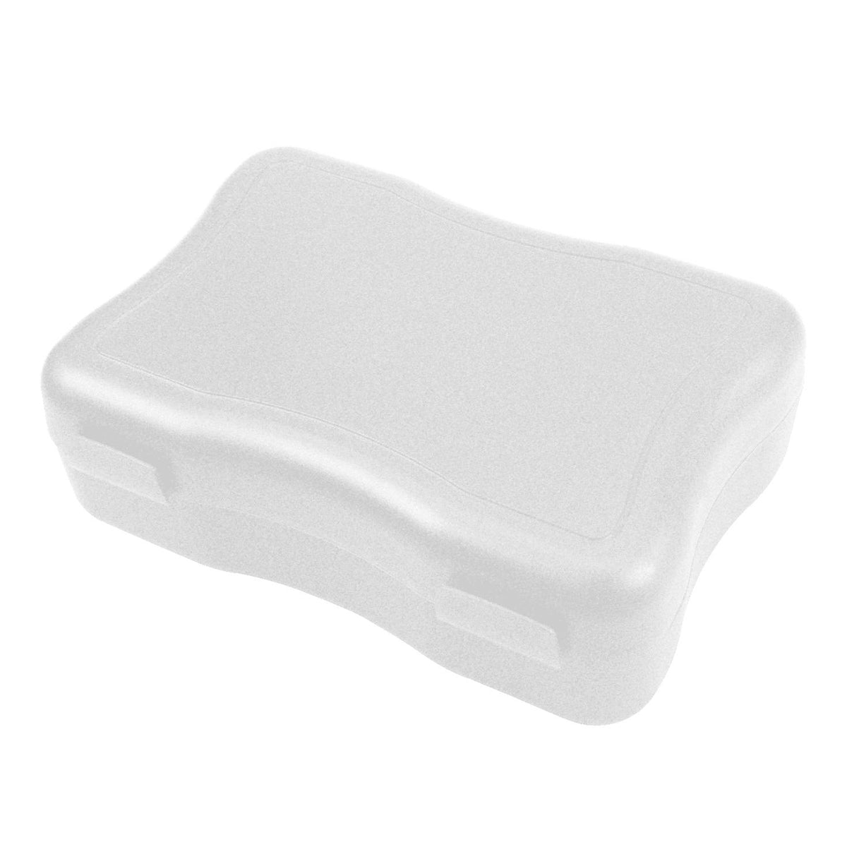 Brotzeitdose „Wave“, groß – Transparent milchig