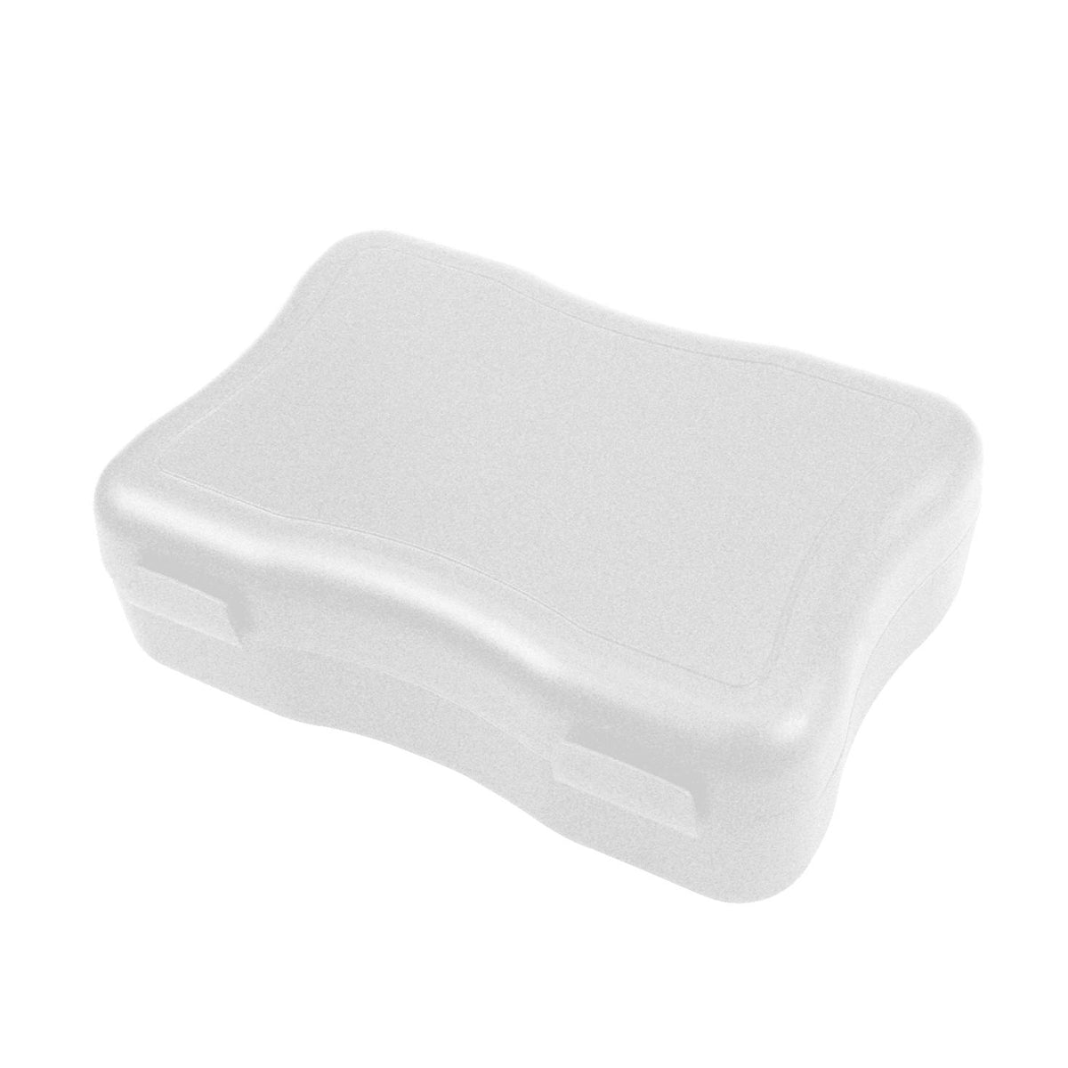 Brotzeitdose „Wave“, mittel – Transparent milchig