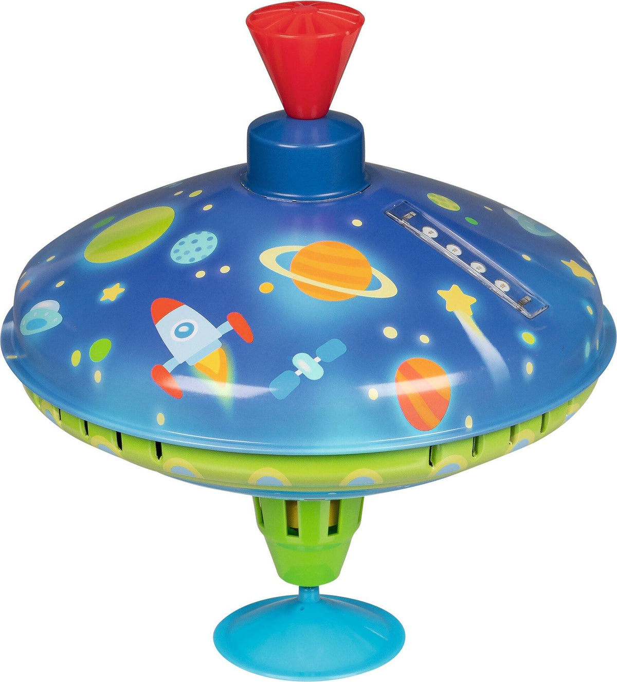Brummkreisel LED Weltall mit Rakete und Sternen