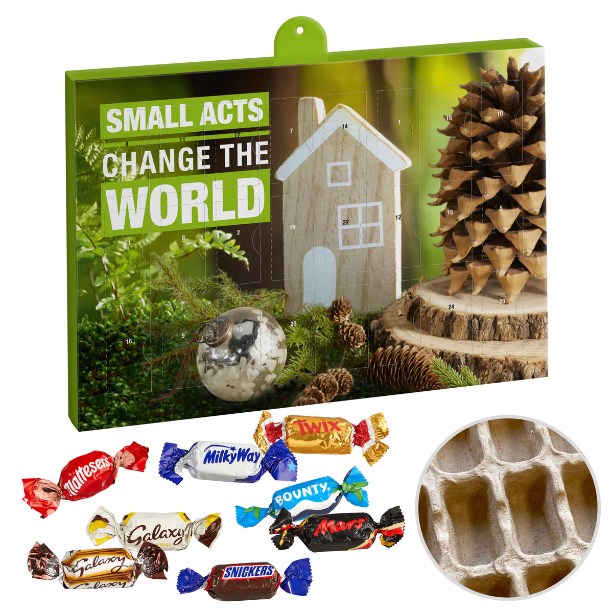 Celebrations Adventskalender im Querformat mit bedruckter Front