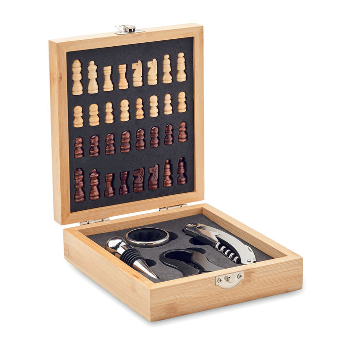 Chesset Weinset mit Schachspiel