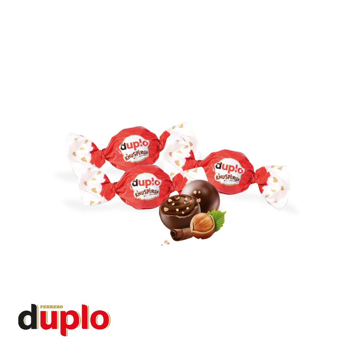 Geöffnete Paperbox mit duplo Knusperlen als Füllung