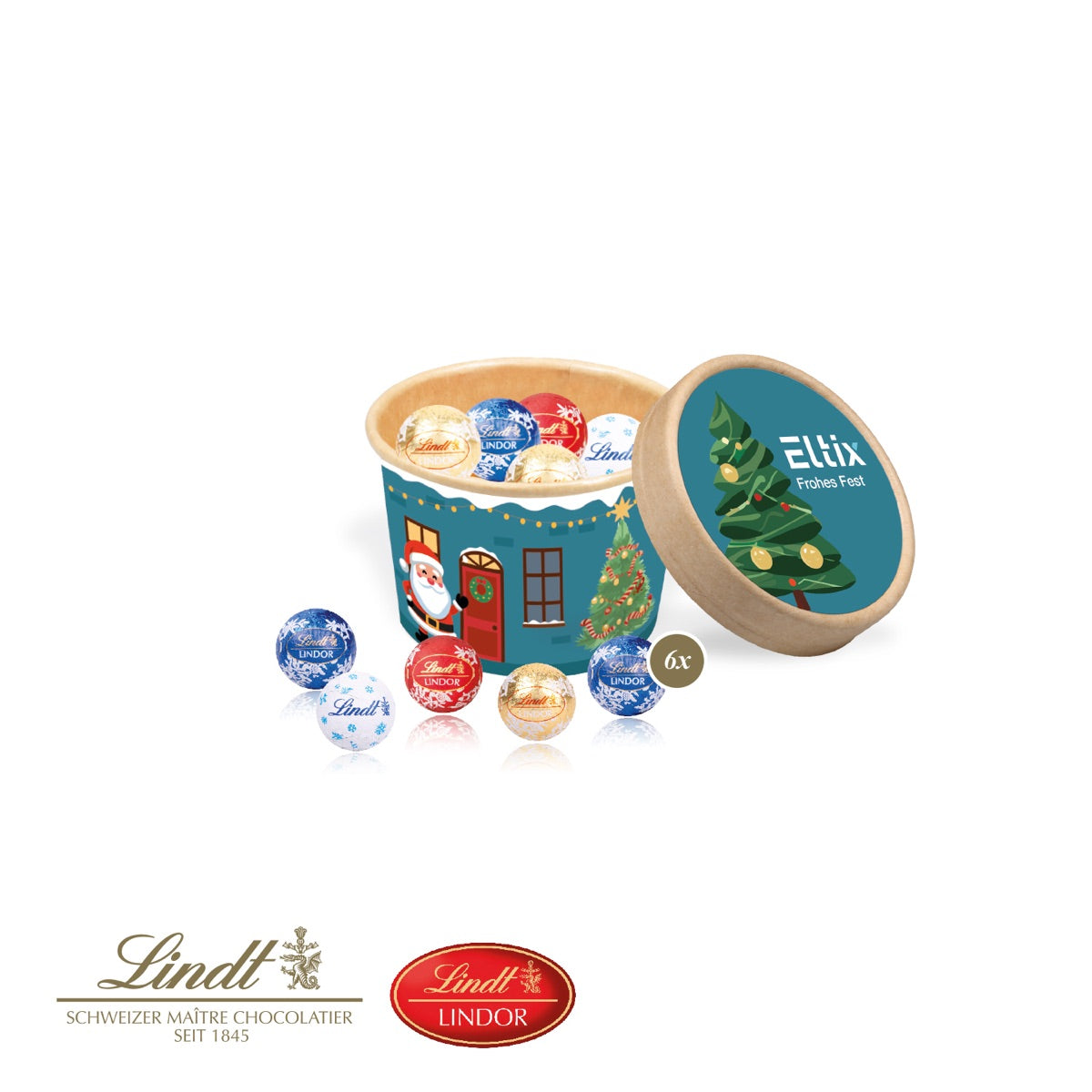 Christmas Paperbox mit Lindt Minis