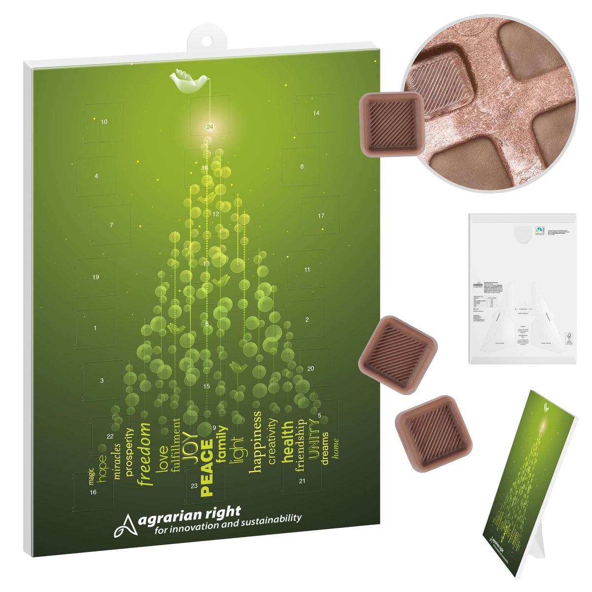 Classic Adventskalender mit Inlay und eigenem Motiv auf der Vorderseite