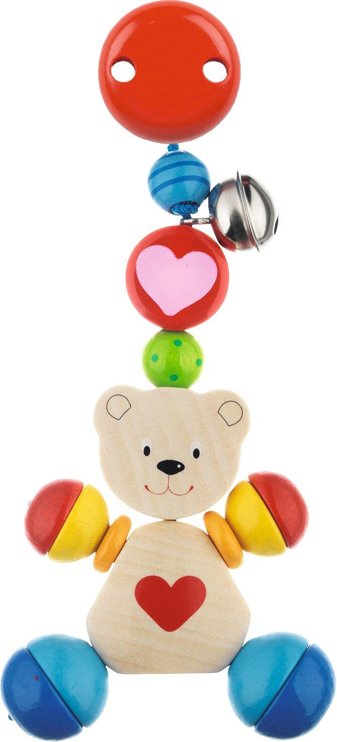 Clipfigur Herzbär aus Holz – Ansicht