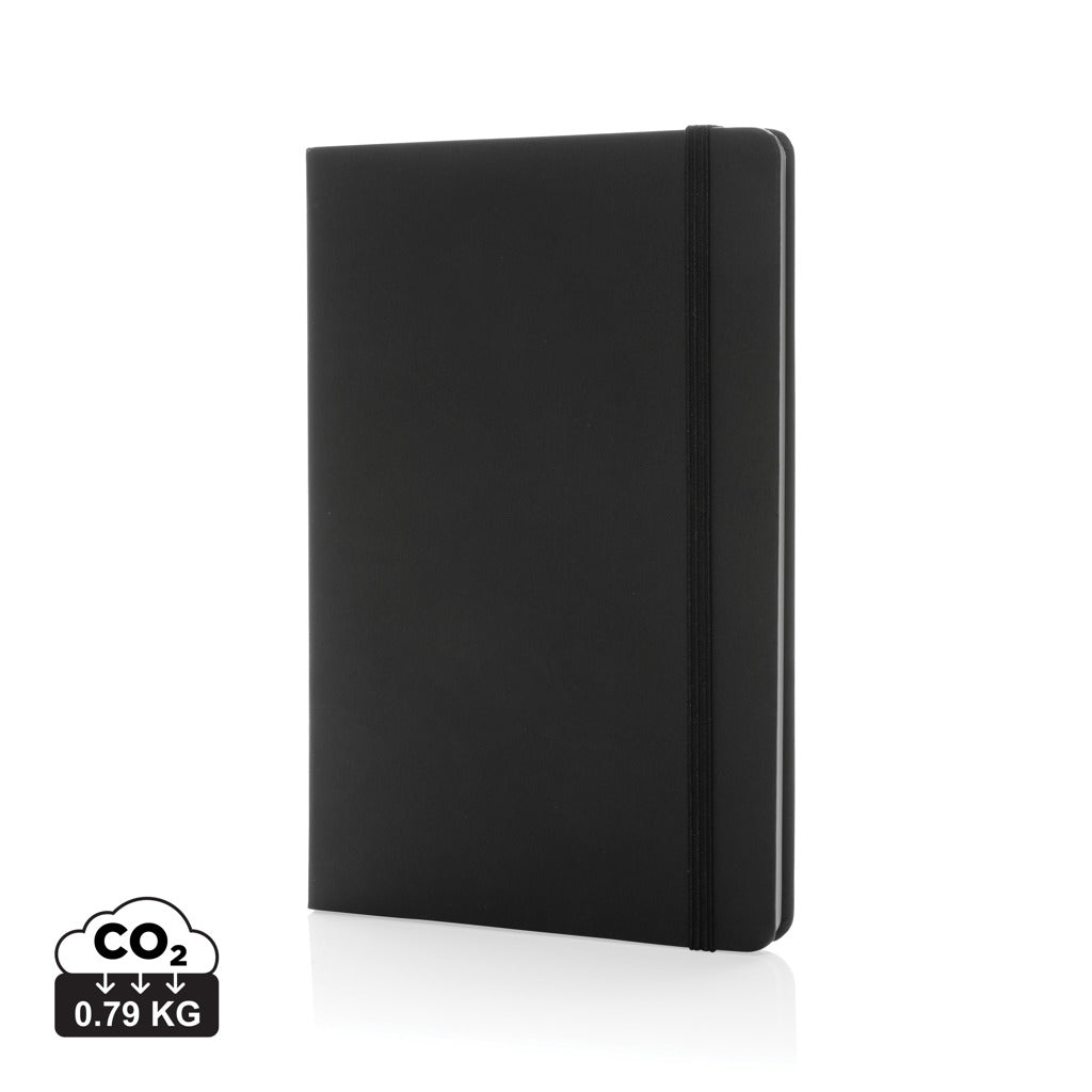 Craftstone A5 Notizbuch aus recycelt. Kraft- und Steinpapier – schwarz