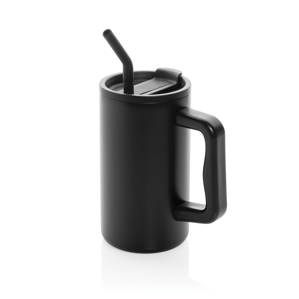 Cube Becher aus RCS recyceltem Stahl 800ml – schwarz