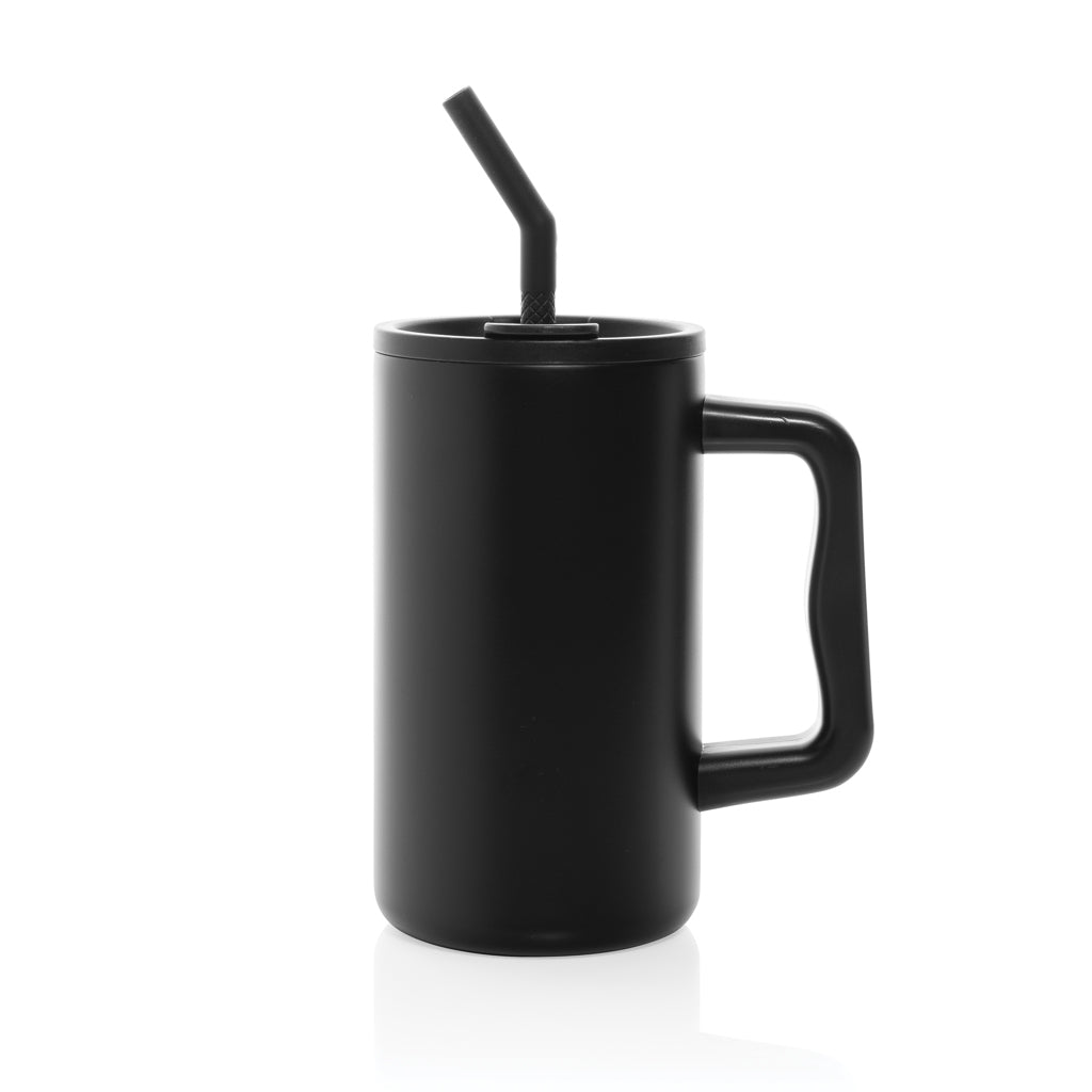 Cube Becher aus RCS recyceltem Stahl 800ml – schwarz