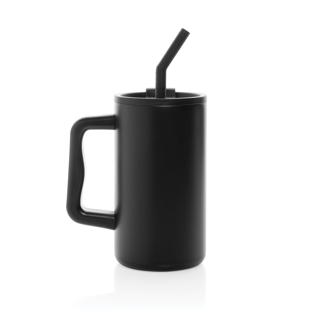 Cube Becher aus RCS recyceltem Stahl 800ml – schwarz