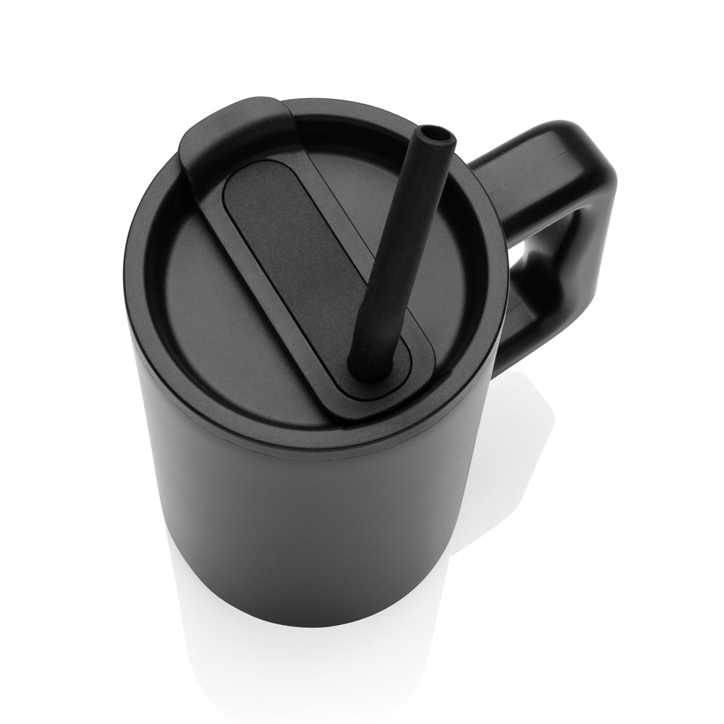 Cube Becher aus RCS recyceltem Stahl 800ml – schwarz