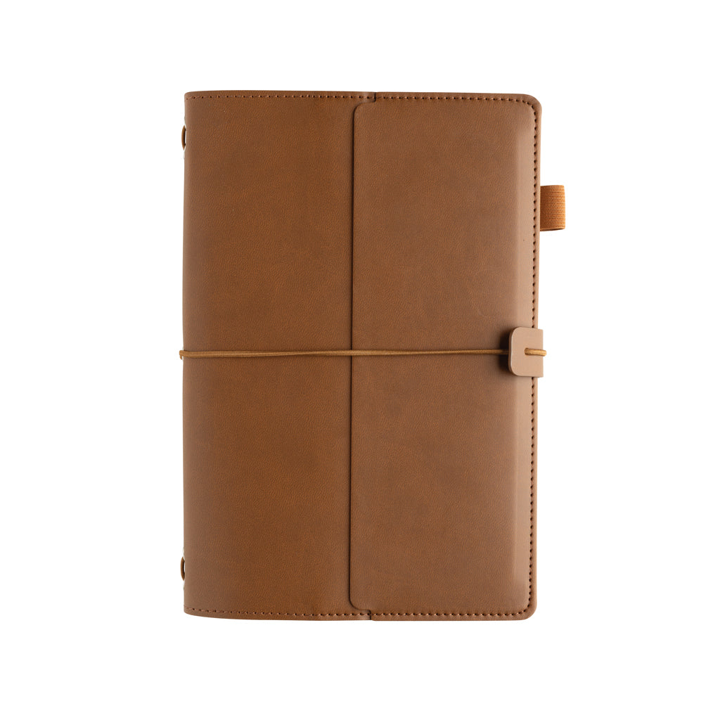 Daily Notes Binder 3-in-1 PU-Notizbuch zum Nachfüllen – braun