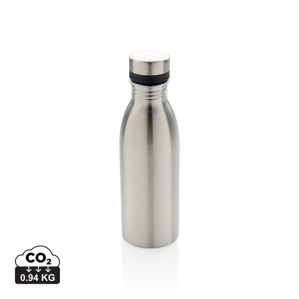 Deluxe Wasserflasche aus RCS recyceltem Stainless-Steel – silber