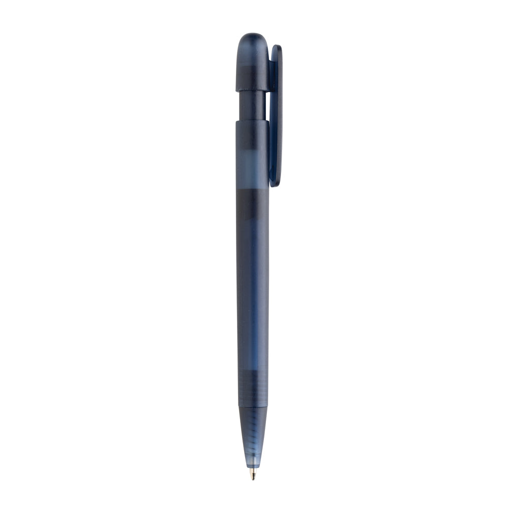 Devin transparenter Stift aus GRS zertifiziertem rABS – navy blau