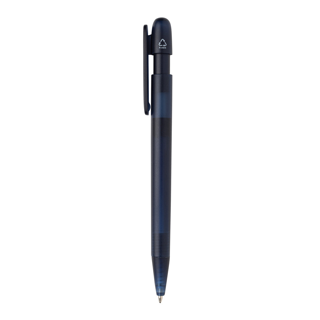 Devin transparenter Stift aus GRS zertifiziertem rABS – navy blau