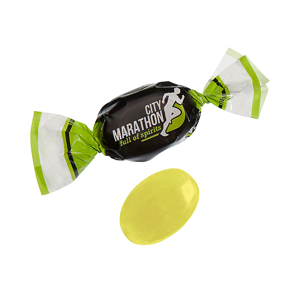 Dextro Energy Bonbons Zitrone im Werbewickel mit Streudruck