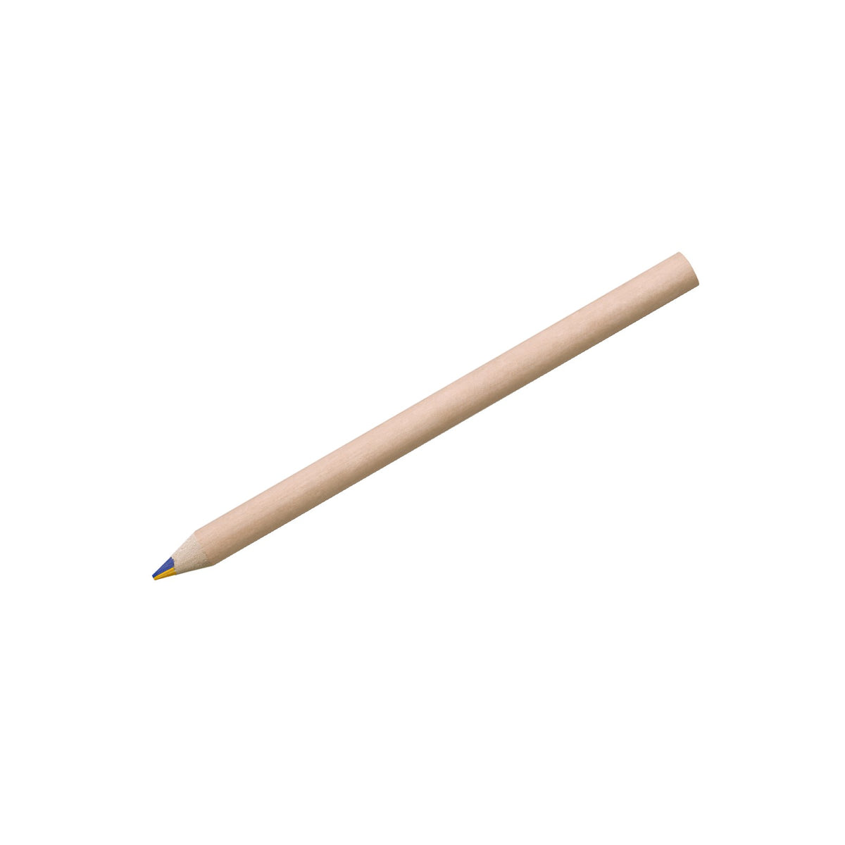 Dicker Regenbogenstift rund 17,5 cm mit Logo bedrucken – Natur