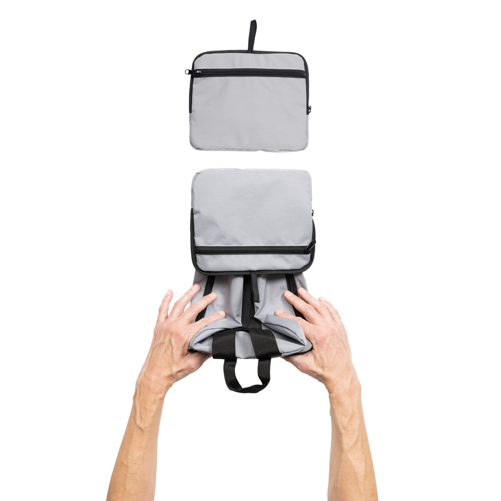 Dillon AWARE™ RPET faltbarer klassischer Rucksack – grau