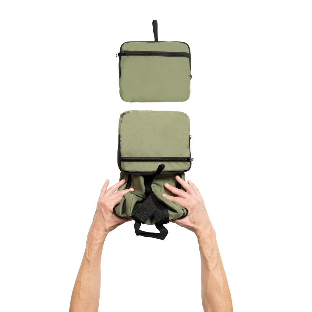 Dillon AWARE™ RPET faltbarer klassischer Rucksack – grün