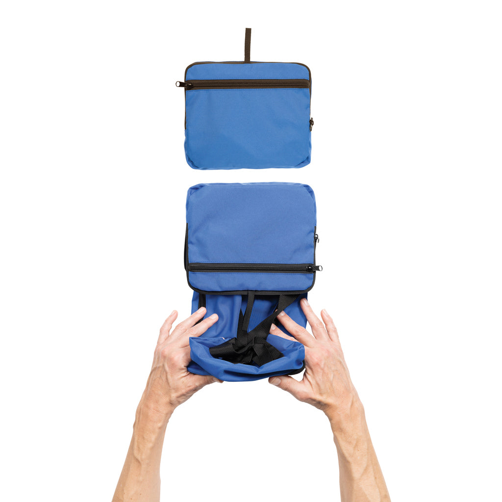 Dillon AWARE™ RPET faltbarer klassischer Rucksack – Königsblau