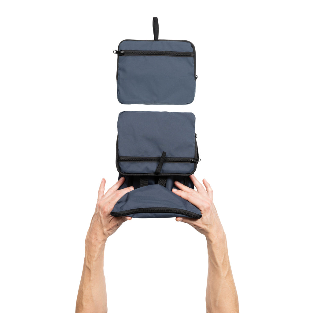 Dillon AWARE™ RPET faltbarer klassischer Rucksack – navy blau