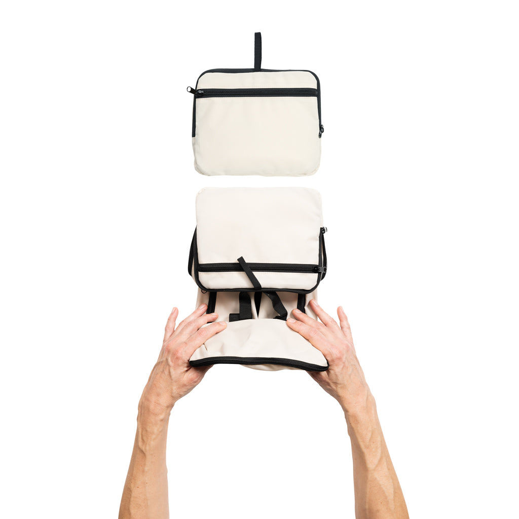 Dillon AWARE™ RPET faltbarer klassischer Rucksack – off white
