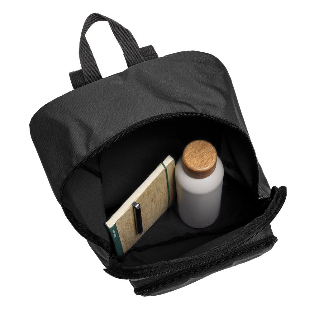 Dillon AWARE™ RPET faltbarer klassischer Rucksack – schwarz
