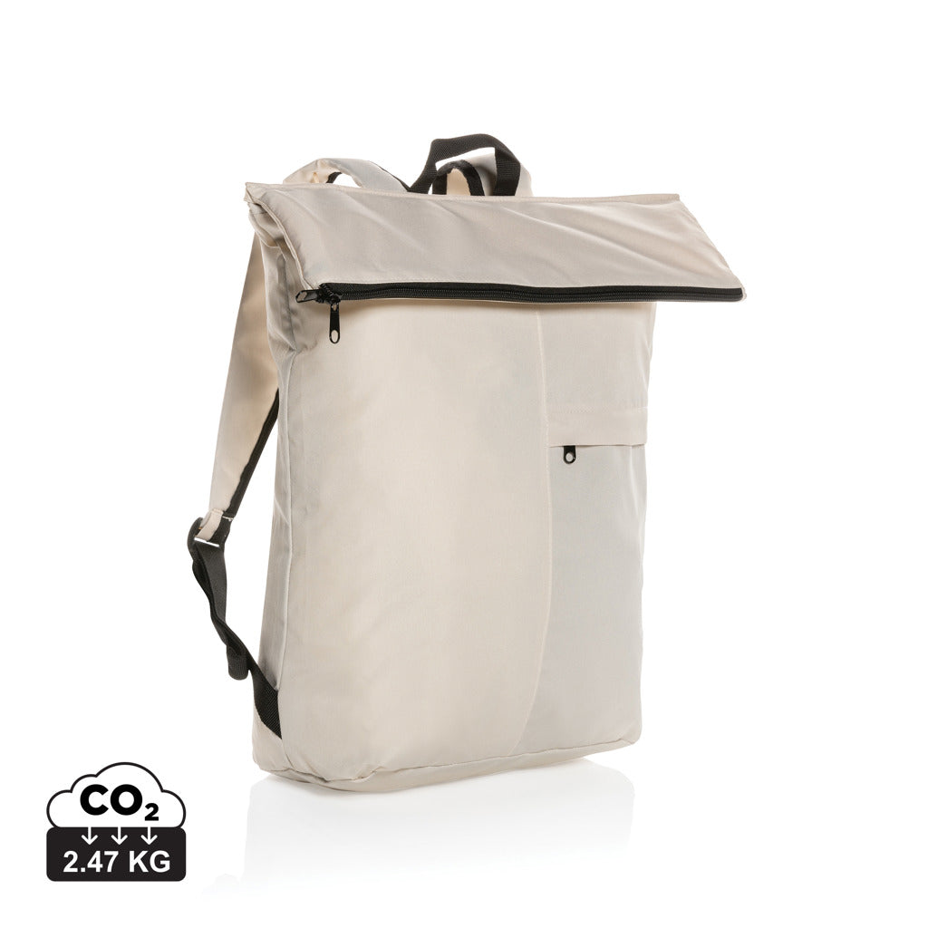Dillon AWARE™ RPET faltbarer Lightweight-Rucksack – off white