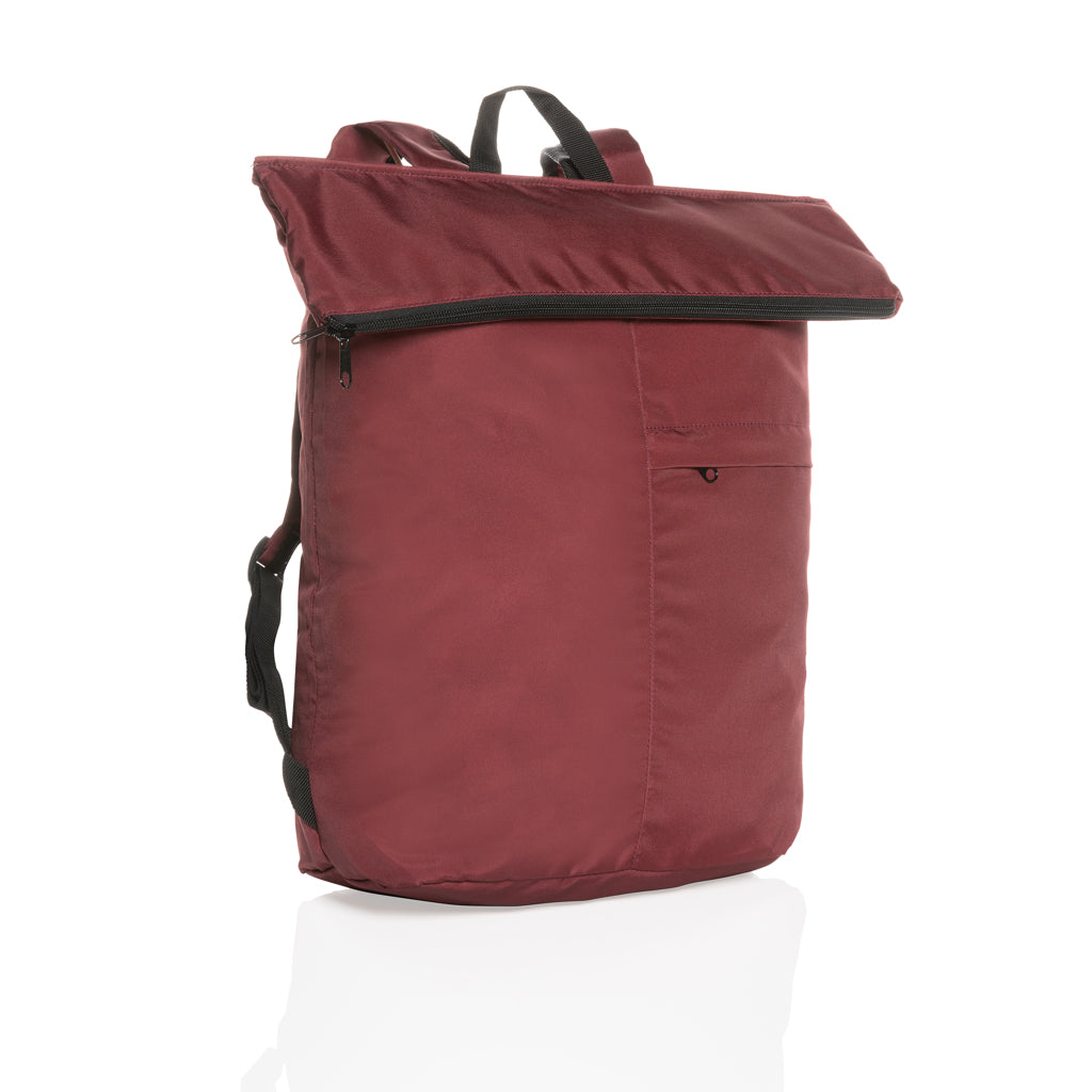 Dillon AWARE™ RPET faltbarer Lightweight-Rucksack – rot
