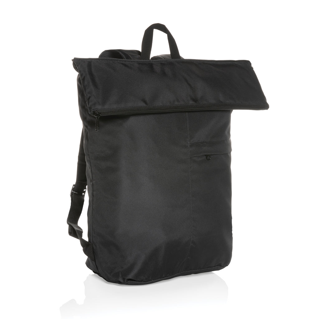 Dillon AWARE™ RPET faltbarer Lightweight-Rucksack – schwarz