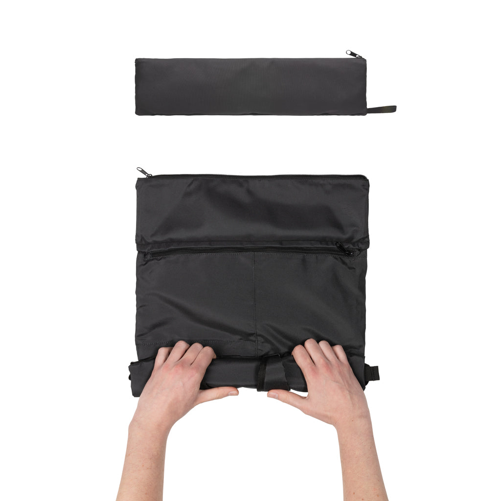 Dillon AWARE™ RPET faltbarer Lightweight-Rucksack – schwarz