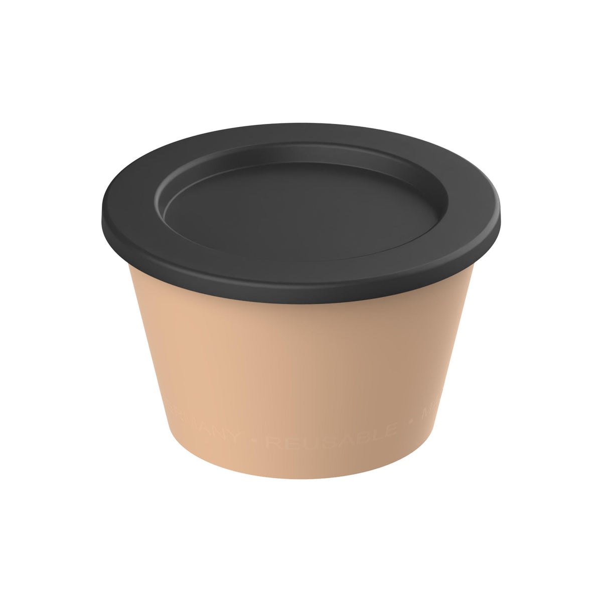 Dipbecher „ToGoPlus“, 100 ml – Beständiges braun / Schwarz