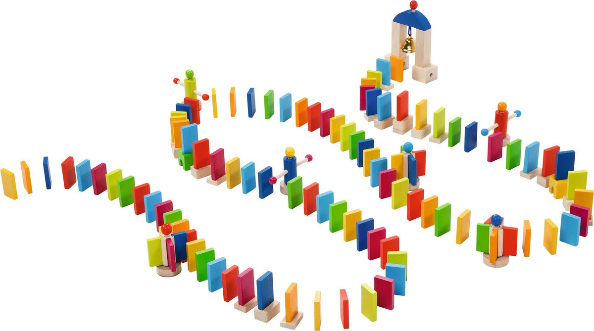Domino Rallye mit 200 Steinen und Glocke von goki
