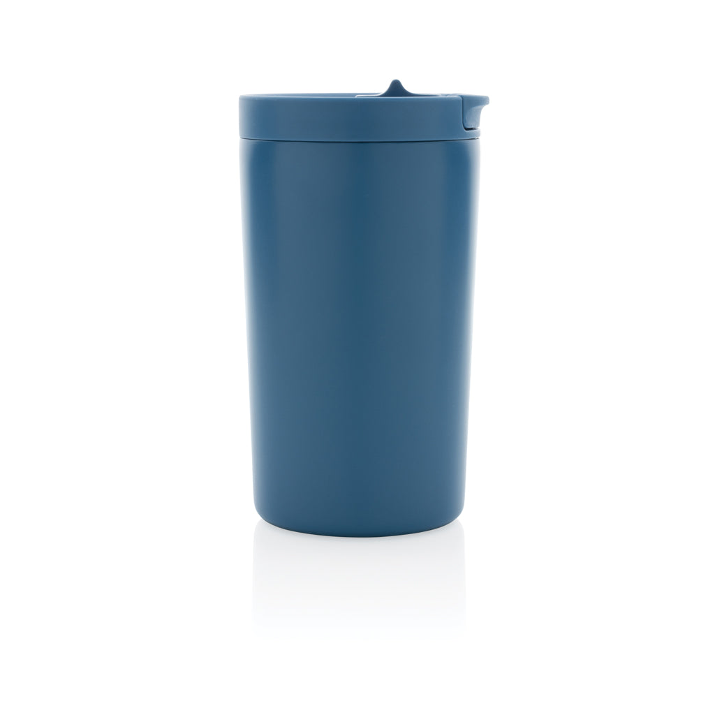 Doppelwandiger Vakuum-Becher aus RCS recyceltem SS – blau