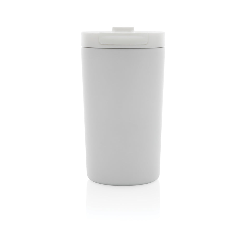 Doppelwandiger Vakuum-Becher aus RCS recyceltem SS – weiß