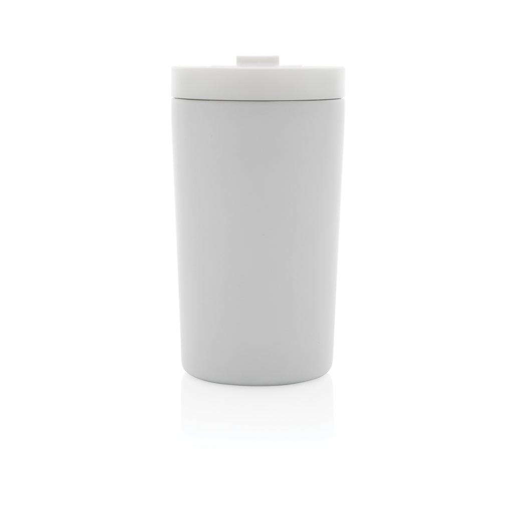 Doppelwandiger Vakuum-Becher aus RCS recyceltem SS – weiß