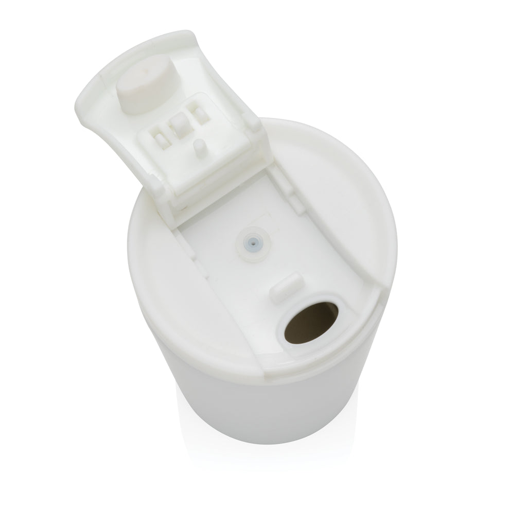 Doppelwandiger Vakuum-Becher aus RCS recyceltem SS – weiß