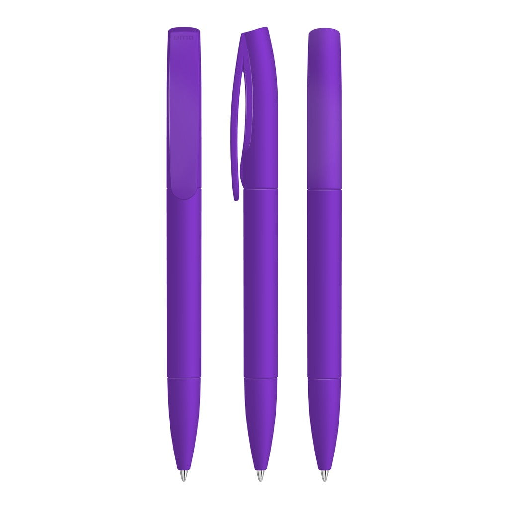 Drehkugelschreiber mit gummierter Oberfläche – Violett