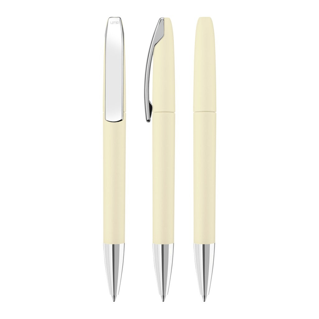 Drehkugelschreiber mit Softtouch Oberfläche – Beige
